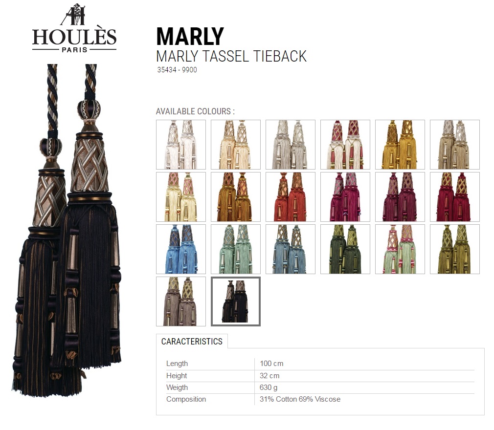 HOULES（ウーレス）　装飾タッセル、タイバック　ＭＡＲＬＹ・35434