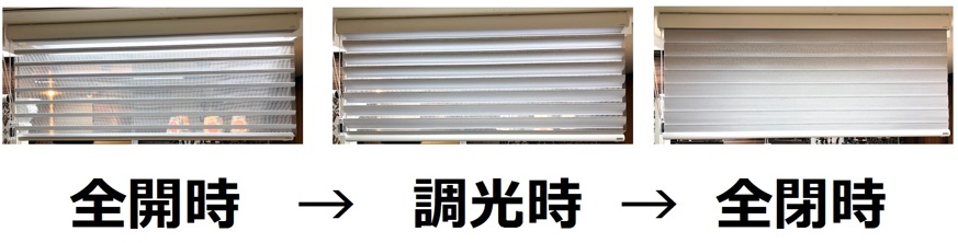 調光ロールスクリーン 逆巻き仕様 展示品