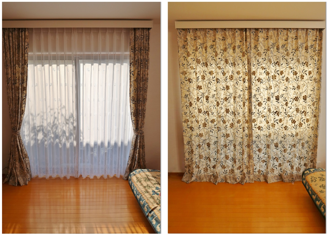 ウィリアム・モリス　刺繍　カーテン　裏地