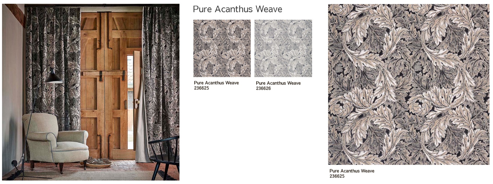 Pure Acanthus Weave　ピュアモリス　カーテン