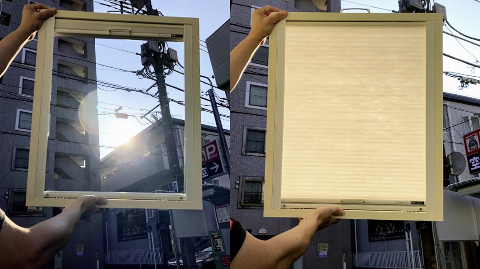 トップライトタイプ　ハニカムサーモスクリーン　セイキ　展示
