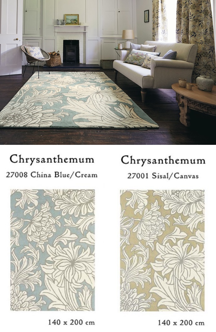 Chrysanthemum　27008　27001　ウィリアムモリス　ラグ