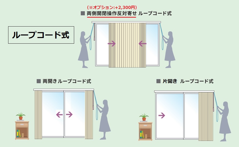 ニチベイ　バーチカルブラインド　ループコード式　種類
