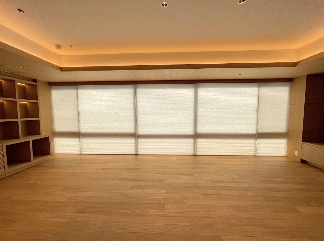 西日対策としてのハニカムスクリーン　使用イメージ
