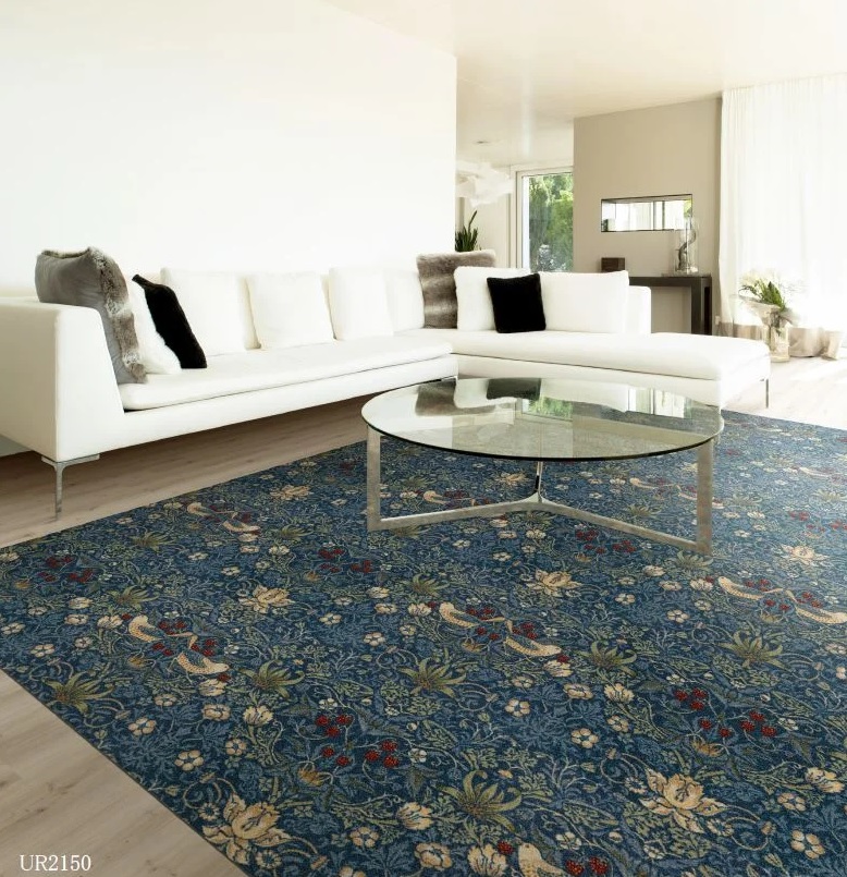 川島織物セルコン　MORRIS DESIGN STUDIO　いちご泥棒　ラグカーペット