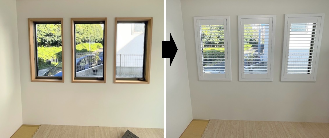 和室 窓 ウッドシャッター