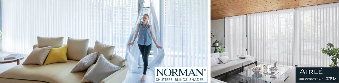 ノーマン スマートドレープシェード タチカワ エアレ との比較