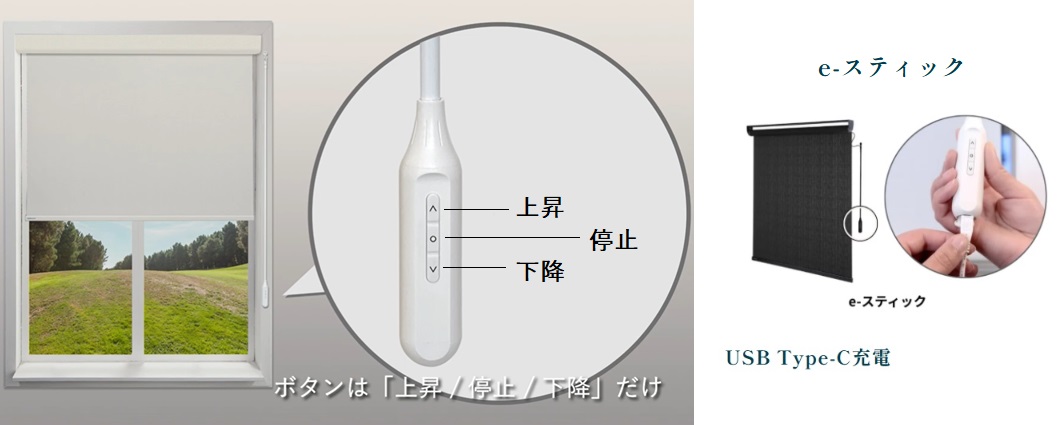 NORMAN ノーマン 電動ロールスクリーン e-スティックの特徴
