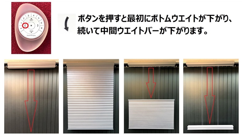ハンターダグラス　デュエットシェード　電動　上下タイプ