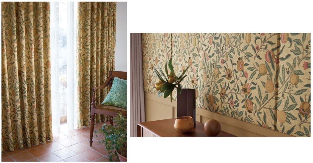 モリスデザインスタジオ フルーツ FRUIT カーテン MM3132~3134イメージ|川島織物セルコン