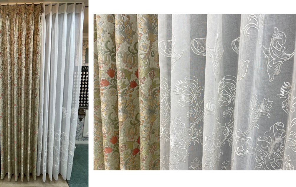 川島織物セルコン モリスデザインスタジオ ゴールデンリリーマイナー シアー 縫製展示品 取扱店