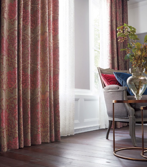 ハニーサックル&チューリップ 川島織物セルコン MM3145 カーテン イメージ