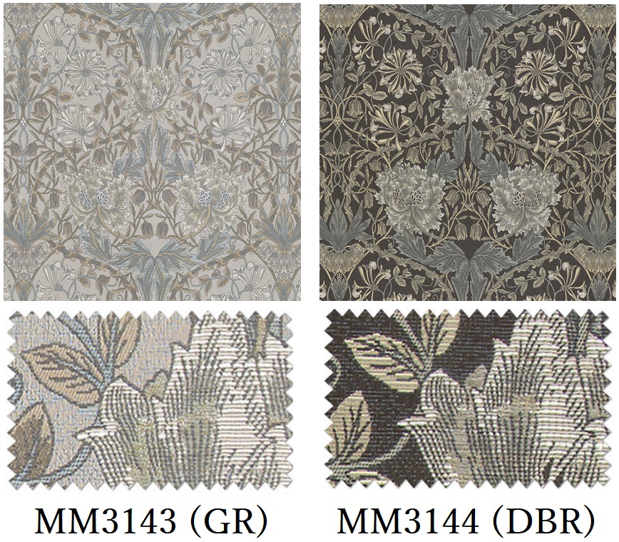 画像:MM3143(GR)、M3144(DBR) 生地アップ