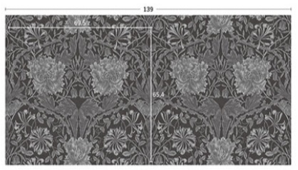 画像:M3143(GR),MM3144(DGR)の柄リピート