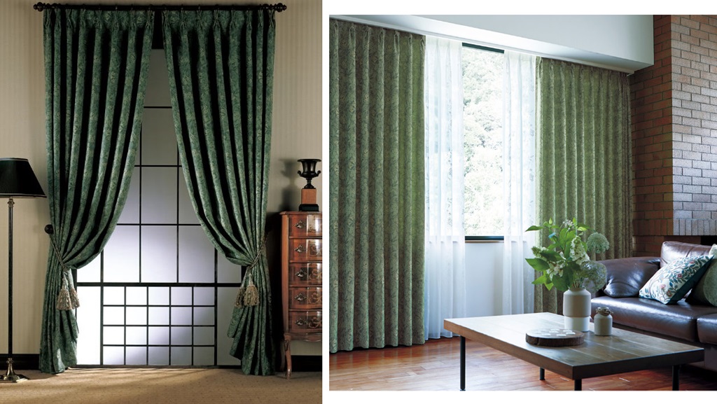 川島織物セルコン モリスデザインスタジオ ジャスミン・JASMINE カーテンイメージ