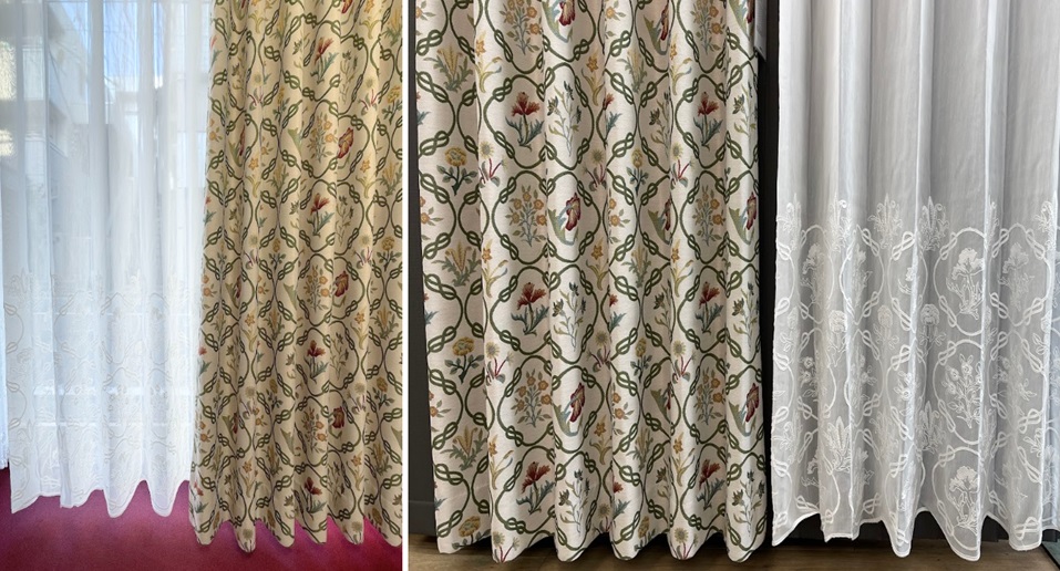 川島織物セルコン メイズカバーレット シアー MM3156 レース 縫製展示品 取扱店 東京 神奈川