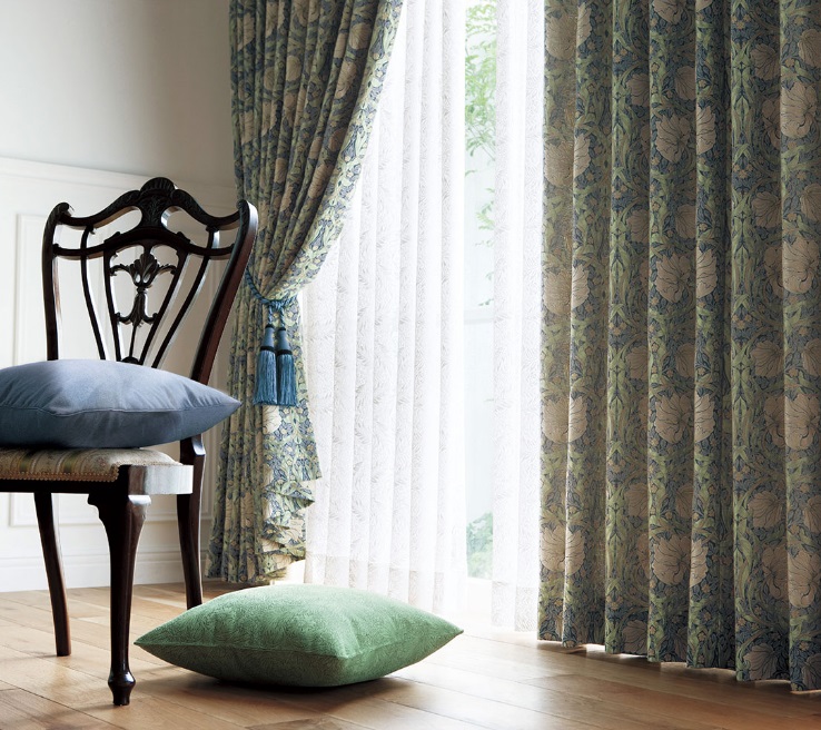 マリーイザベル・PIMPERNEL 川島織物セルコン モリスデザインスタジオ カーテン イメージ