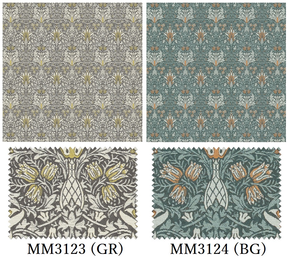 画像:MM3123(GR)、MM3124(BG) 生地アップ