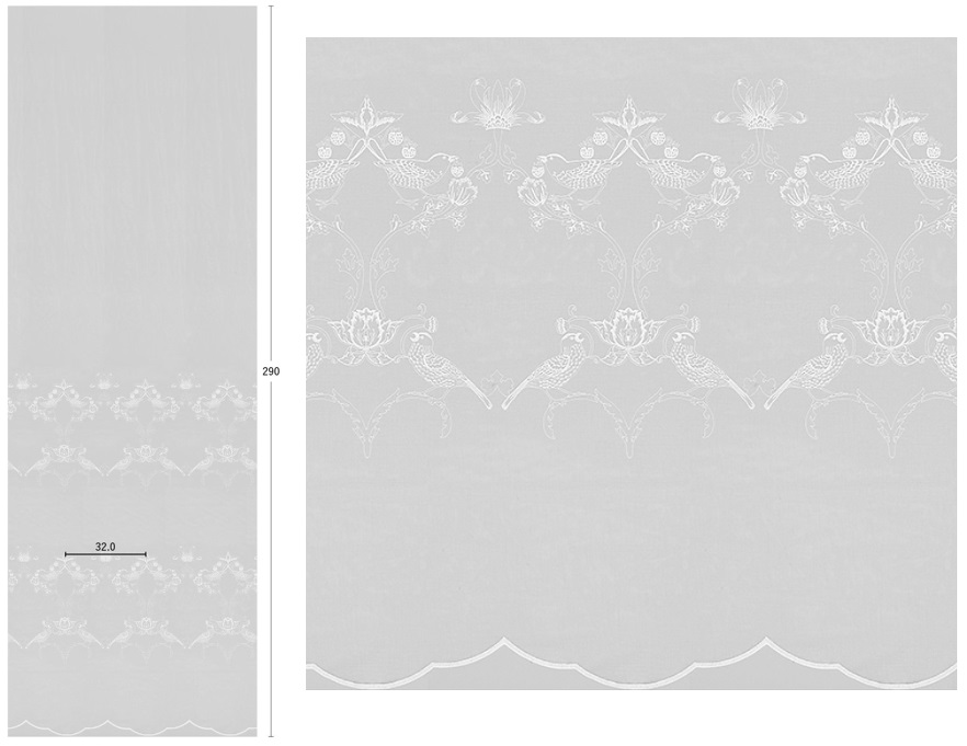 イチゴドロボウ Strawberry Thief シアー 生地 イメージ