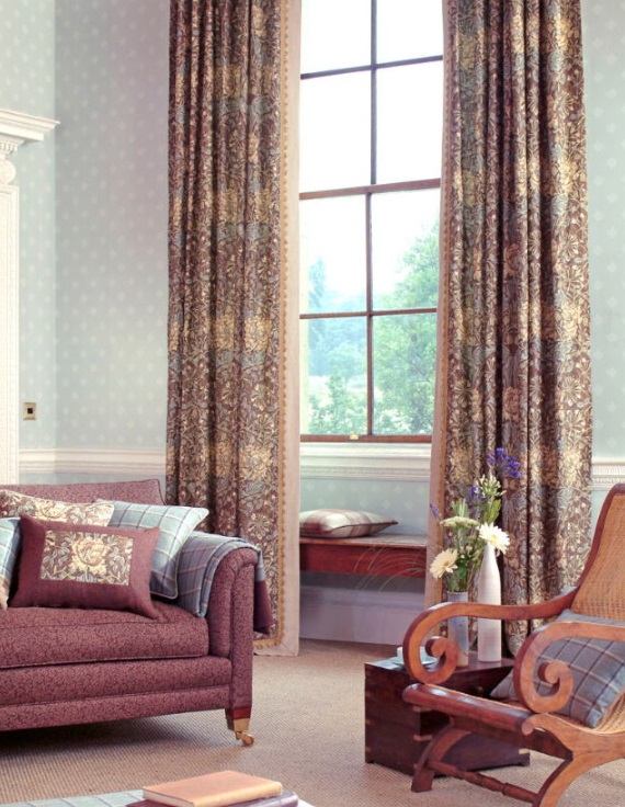 ハニーサックル&チューリップ　Honeysuckle & Tulip　カーテン　イメージ