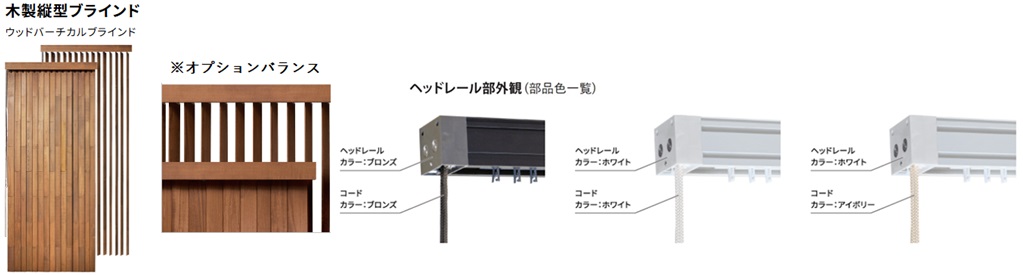 ナニック　ウッドバーチカルブラインド　レール　部品　カラー
