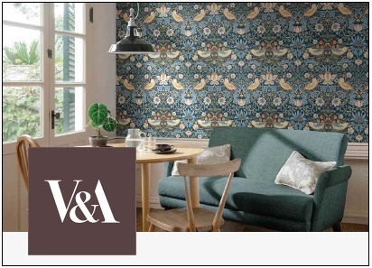 リリカラ　V&A ウイリアム・モリス　カーテン　壁紙　カタログ