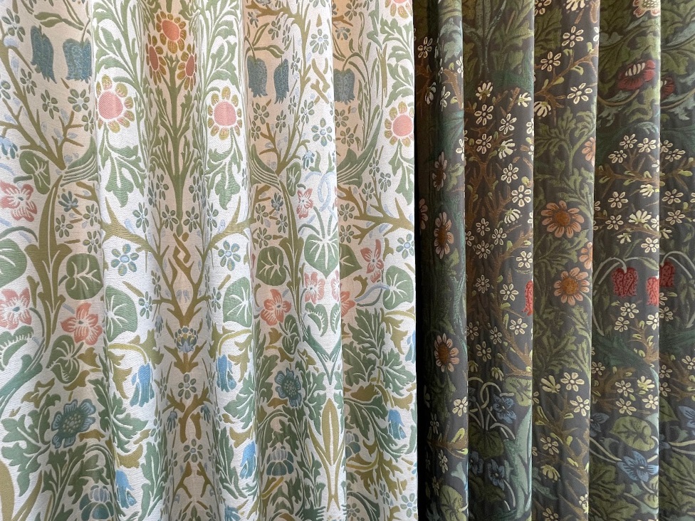 川島織物セルコン　モリスデザインスタジオ　 ブラックソーン　BLACKTHORN　比較