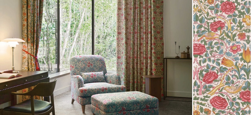 川島織物セルコン モリスデザインスタジオ ローズ(ROSE) カーテンイメージ