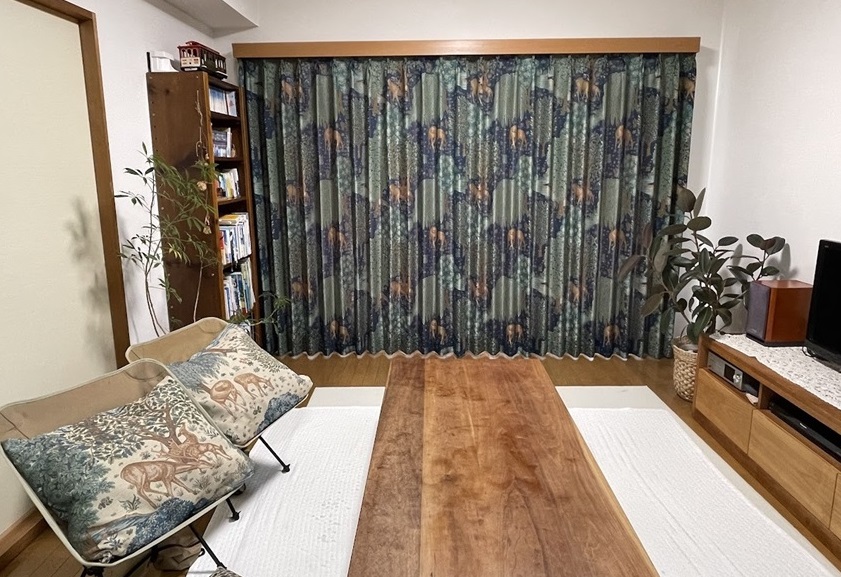 ザ・ブルック カーテン 川島織物セルコン モリスデザインスタジオ マンション 掛け替え事例