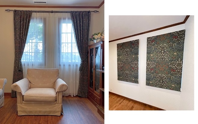 ブラックソーン カーテン ローマンシェード 川島織物セルコン モリスデザインスタジオ 戸建て リフォーム 事例