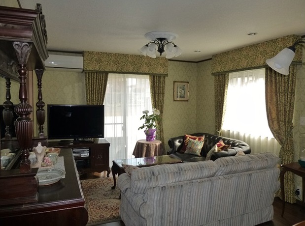 ハニーサックル カーテン 川島織物セルコン モリスデザインスタジオ 新築戸建て 採用事例