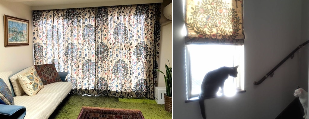 ウイリアム・モリス　ケルムスコットツリー　プリント　カーテン　採用事例